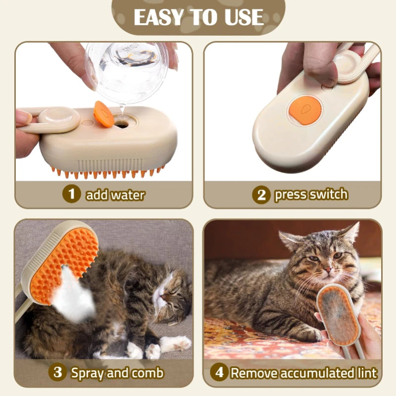 Steam Massage Cat Grooming Brush™